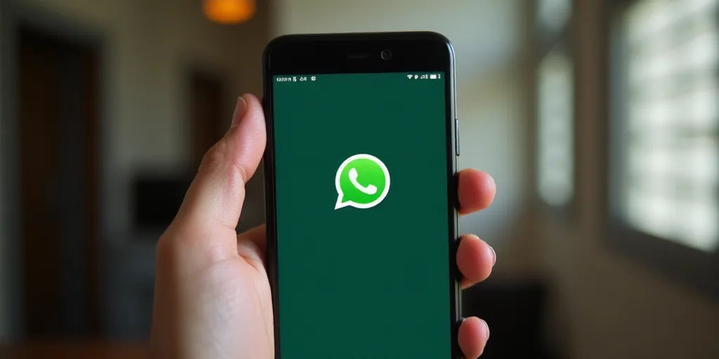 a phone with whatsapp on the screen and a phone with whatsapp on the screen with whatsapp on the scr