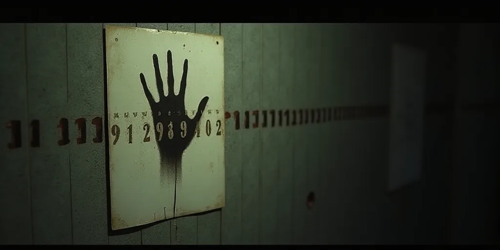 a poster with a line of numbers and numbers on it, and a line of numbers on the bottom of the poster