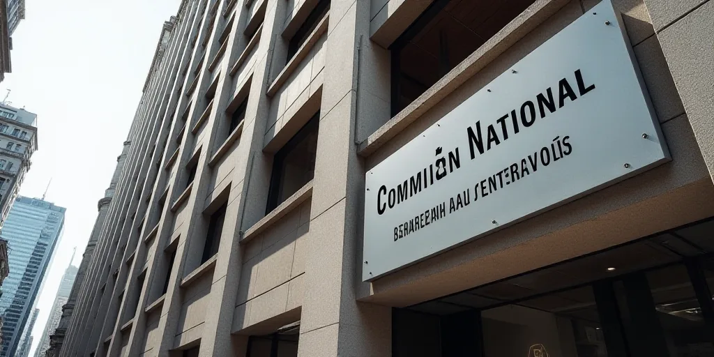 a sign on the side of a building that says comision national bancaria y valores on it, Dionisio Baix