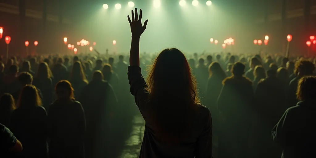 a woman waves to the crowd while holding her hand up in the air with her right hand in the air, Celi