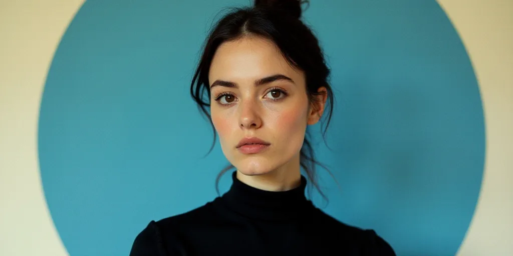a woman with a black shirt and a blue circle around her is the caption for a book called,'i'vedalele