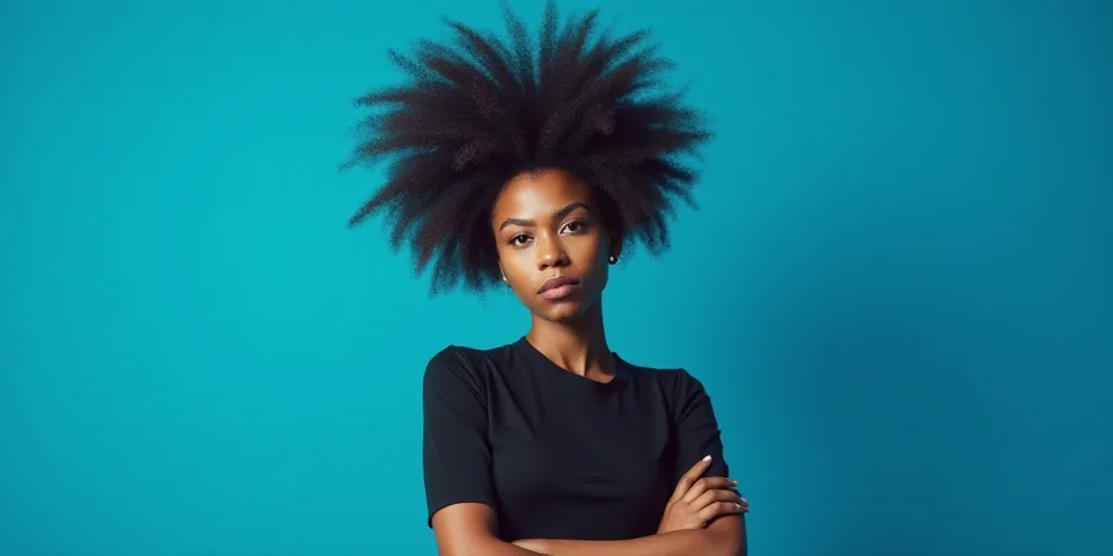 a woman with her arms crossed in front of a blue background with the words dra, carmen amezua, Ameli