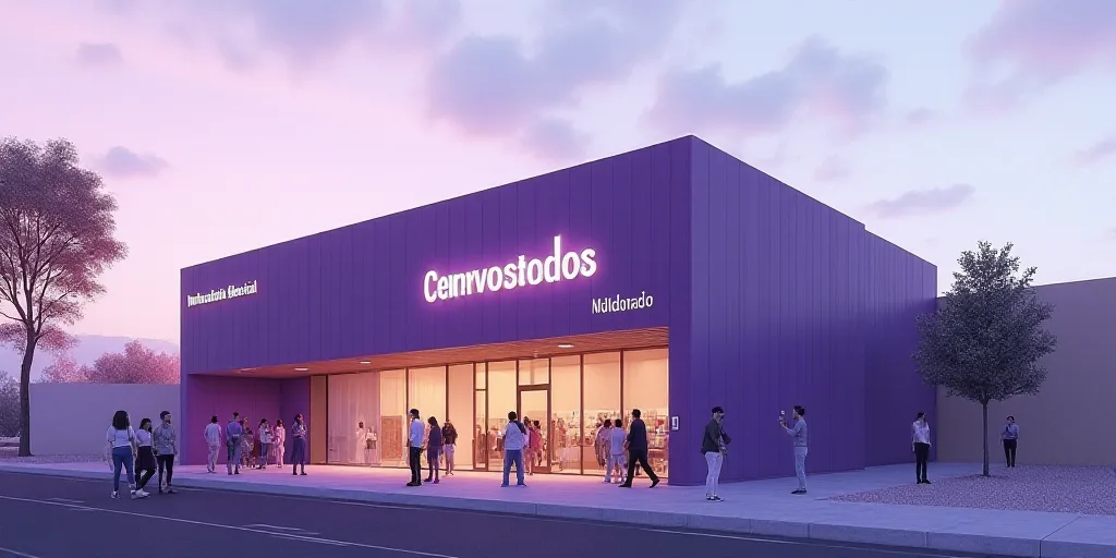 a building with a sign that says instituto national electrical on it and people standing outside it,