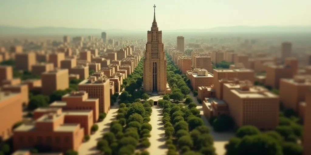 a city with a lot of tall buildings and a lot of trees in front of it and a lot of buildings, David