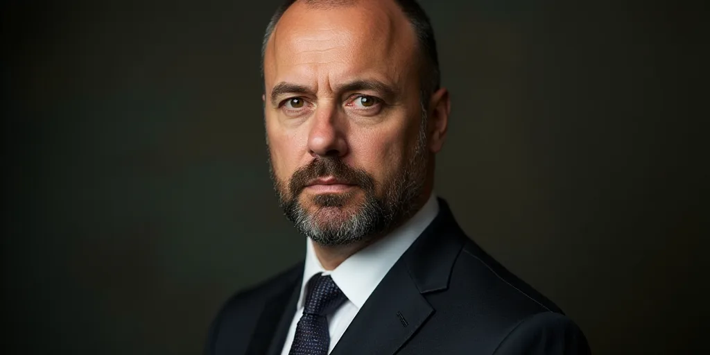 a close up of a man with a suit and tie on and a tie around his neck and a suit on, Boris Vladimirsk