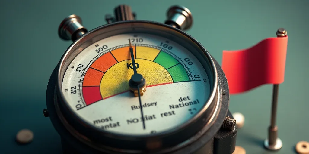 a colorful meter with the national debt on it's side and a flag on the side of it, Andries Stock, pr