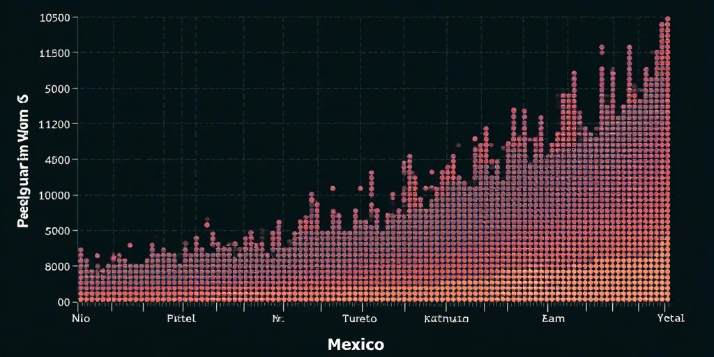 a graph showing the number of people in mexico and the number of people in the world in the us, Aqui