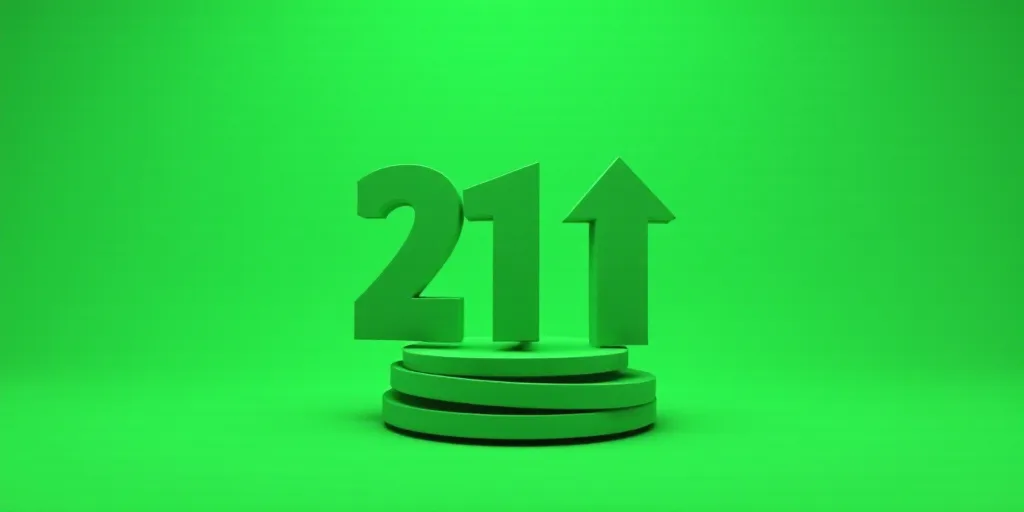 a green background with arrows and a stack of twenty twenty twenty twenty twenty twenty twenty twent