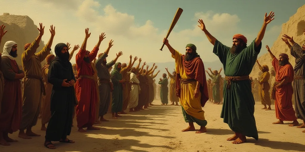 a group of people standing on the side of a road holding up their arms in the air and one person hol