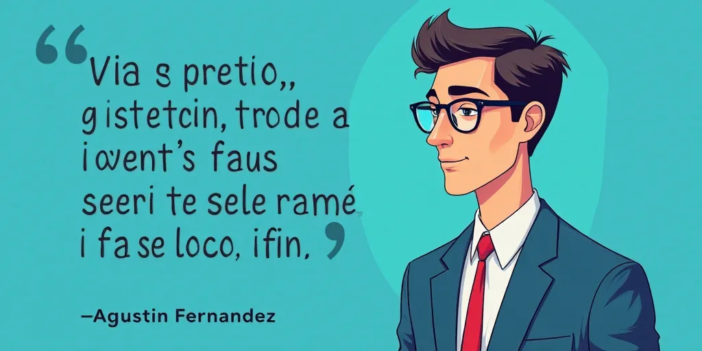 a man in a suit and glasses with a blue background and a quote from the author, fausto prettiin mund