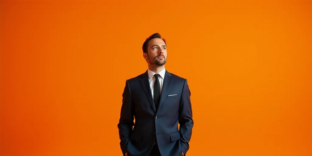 a man in a suit standing in front of an orange background with the words remesas entre mexico y arge