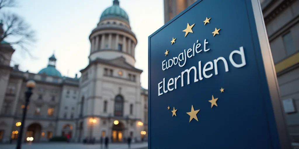 a sign for a european central bank in front of a building in the city of london, england, uk, Évari