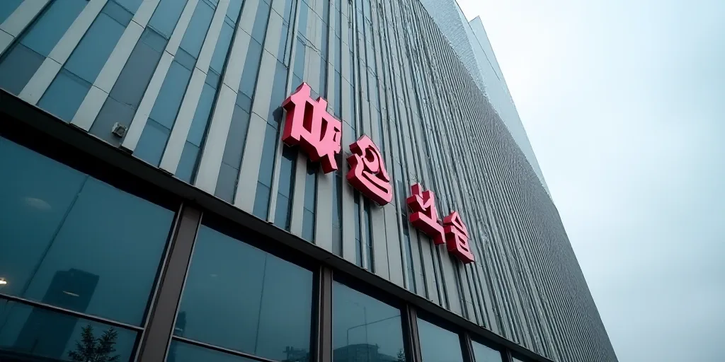 a tall building with a sign on the side of it that says, china bank, in a foreign language, An Gyeon