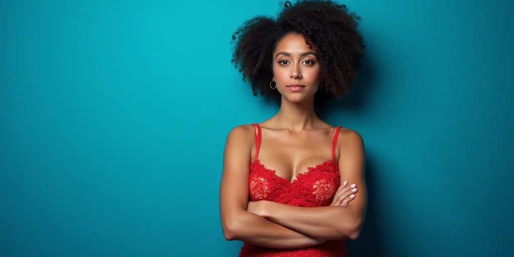 a woman with her arms crossed in front of a blue background with the words dra, carmen amezua, Ameli