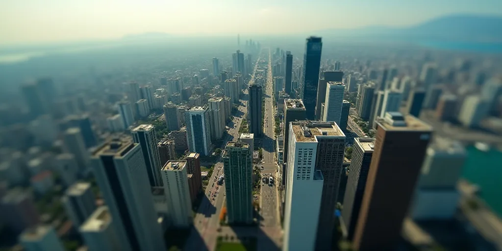 a city with a lot of tall buildings and a lot of traffic on it's sides and a lot of buildings on the
