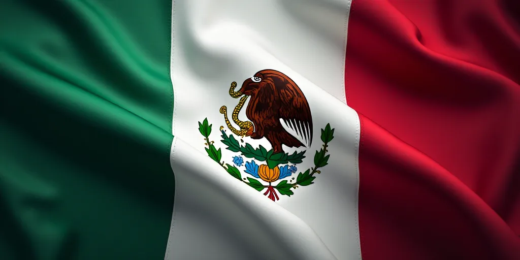 a flag of mexico and a stock chart with a flag of mexico in the background of the flag of mexico, Ed