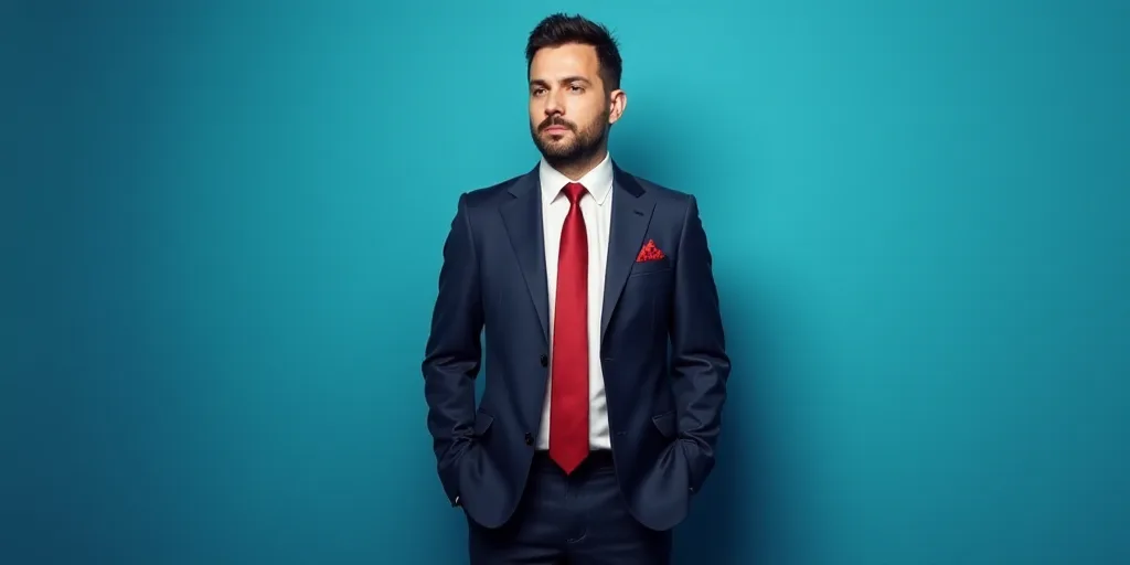 a man in a suit and tie standing in front of a blue background with a caption that reads el paso ros