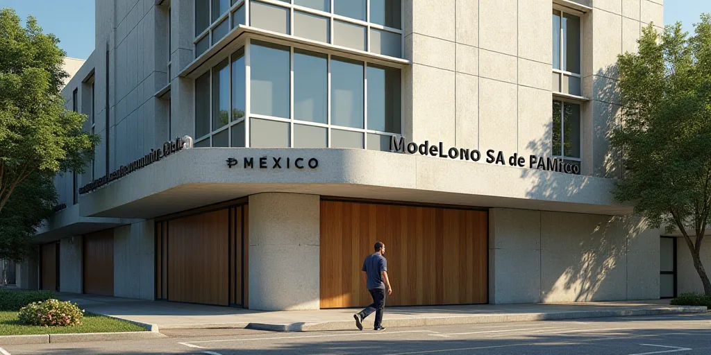 a man walks past a sign for the mexican modelo sa de mexico building in mexico city, on may 11, 2012