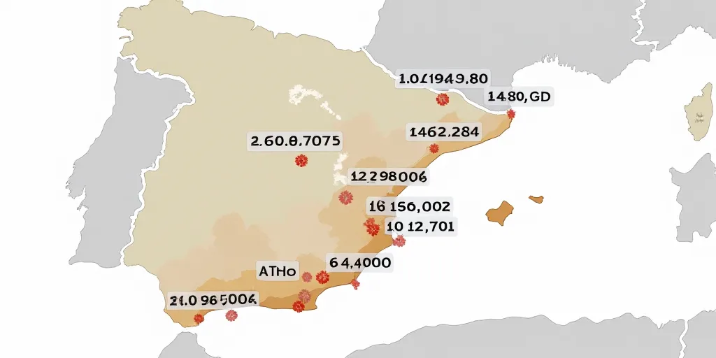 a map of the number of people in the country with numbers of different areas in the country and numb