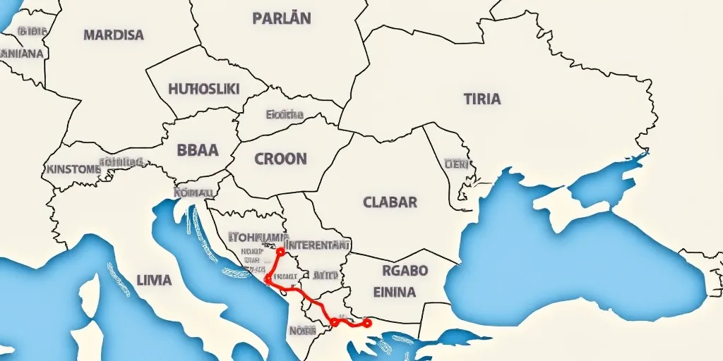 a map of the route of the train from the airport to the airport in the us and the location of the ai