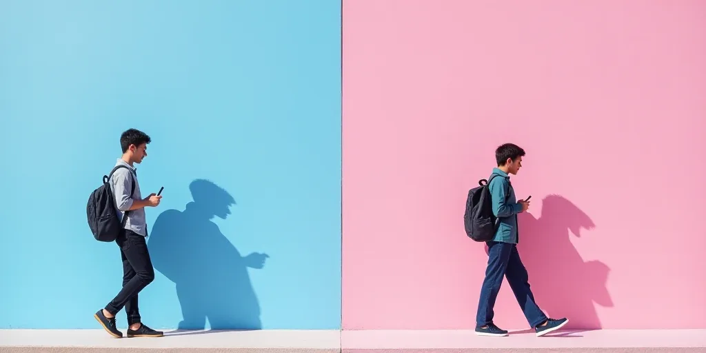 a person walking with a backpack and a cell phone in their hand and a person holding a backpack and