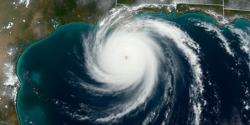a satellite image of a hurricane in the ocean with a satellite view of the island of st thomas, and