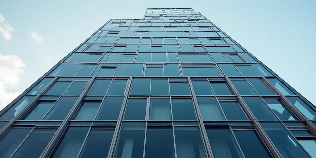 a tall building with a glass front and a sign on the side of it that says michael kohl, David Simpso