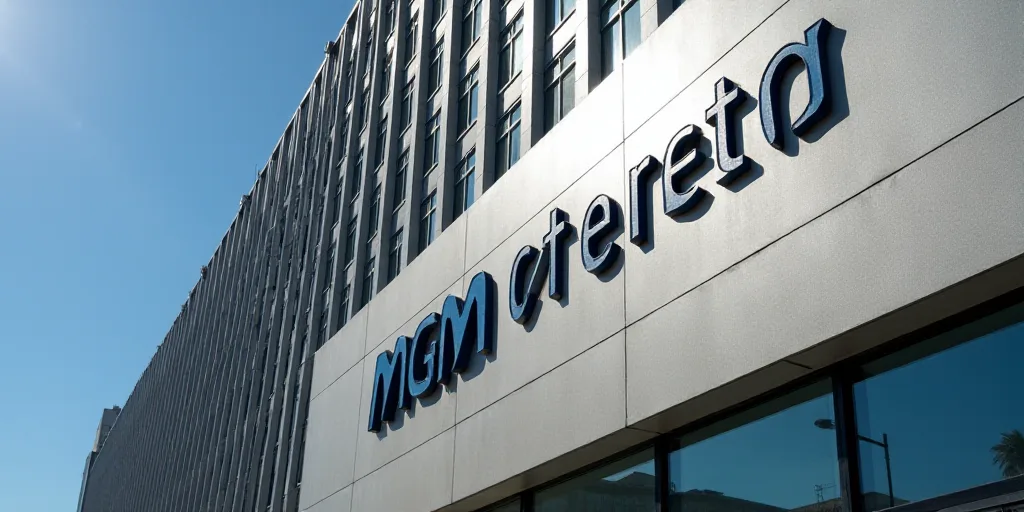 a tall building with a sign on the side of it that says mgm city center in front of it, Emilio Grau