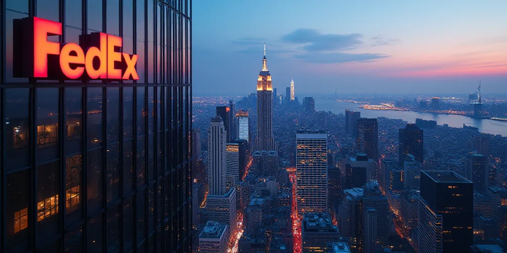 a view of a city from a high rise building with a fedex sign on it's side, Félix Ziem, ultra hd, cy