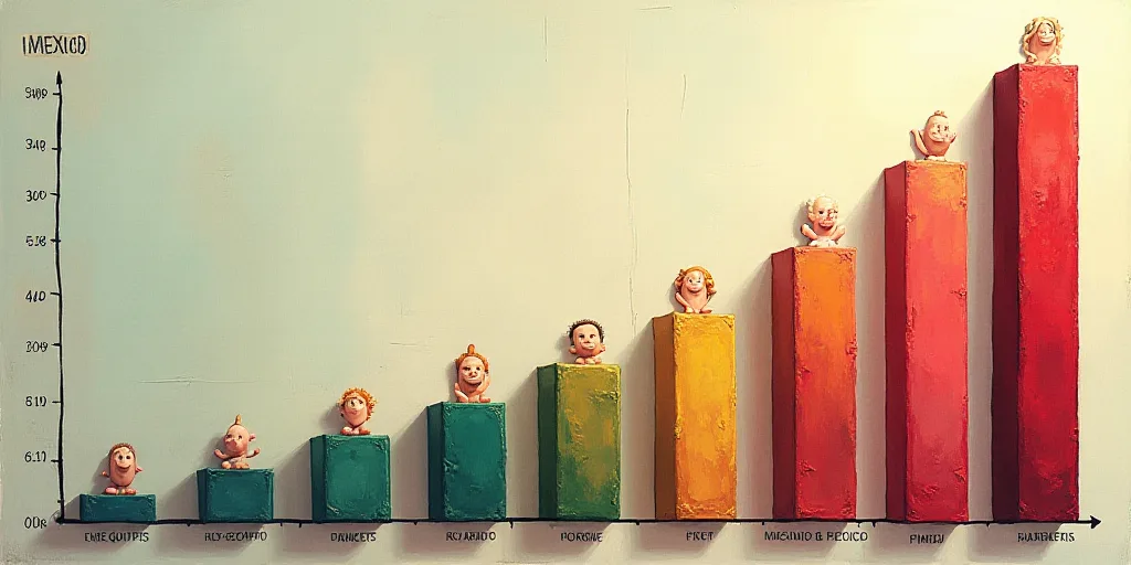 a bar chart with numbers of people in mexico and the number of people in mexico in the us and mexico