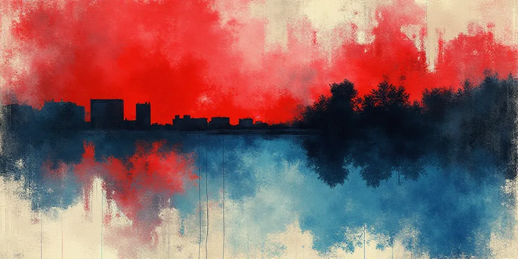 a book cover with a red and blue background and a black and white title underneath it that reads, is