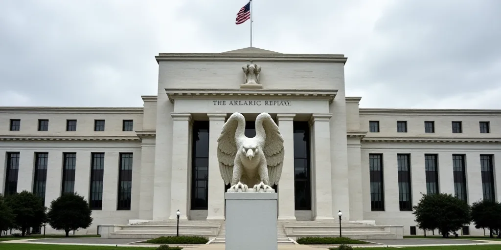 a building with a large eagle on the front of it's building name is federal reserve, which is also a