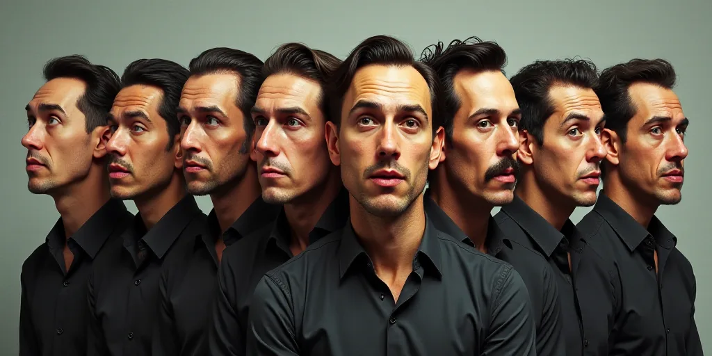 a group of men with different facial expressions on their faces and the words 14 orders de aprrensio