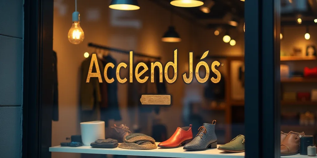 a logo for a company that sells accessories and accessories for sale in the store's storefront windo