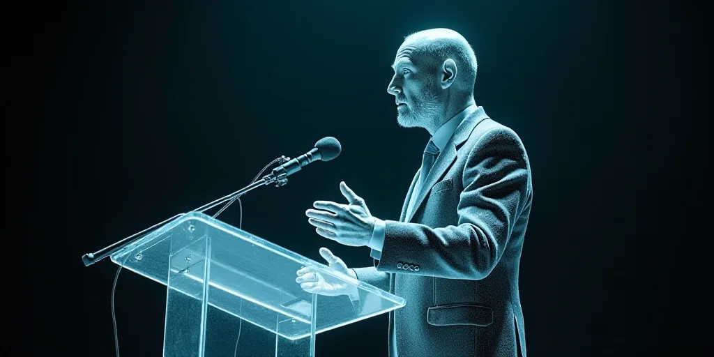 a man in a suit and tie giving a speech at a podium with a microphone in front of him, Carlos Catass