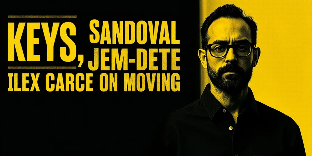 a man with a beard and glasses standing in front of a black and yellow background with the words car