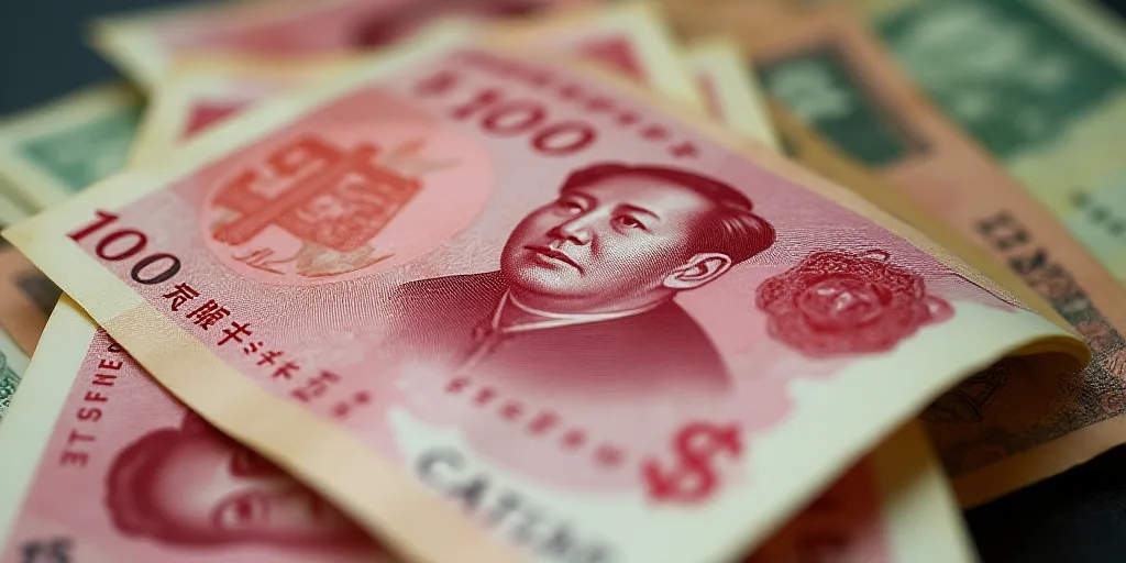 a pile of chinese money with chinese characters on it's sides and a few other notes on the back, Ai-