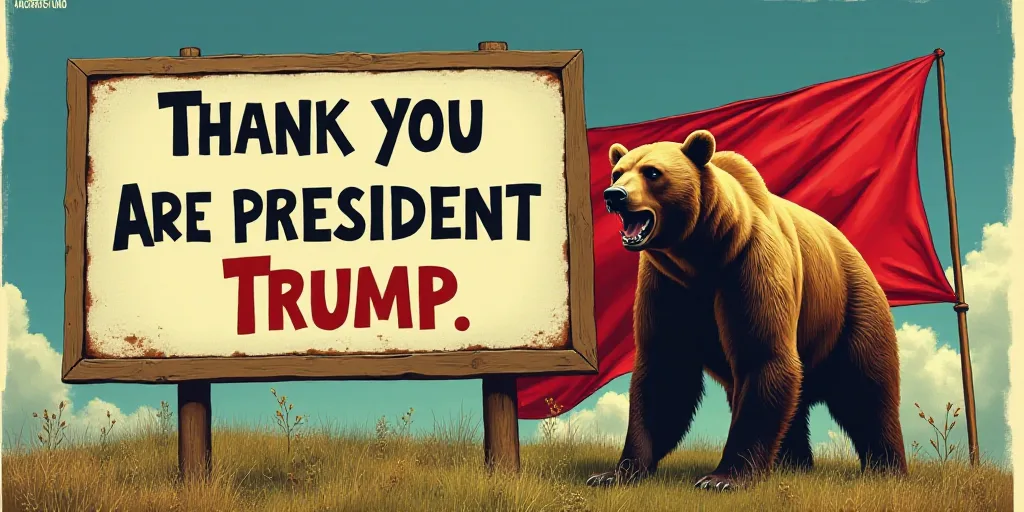 a sign that says free bolsonaro thank you president trump on it and a flag with a bear on it, Aquira