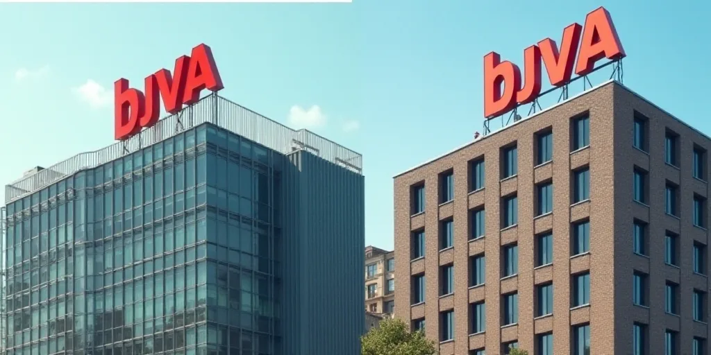 two photos of a building with a bjva sign on top of it and a building with a bjva sign on the top, A