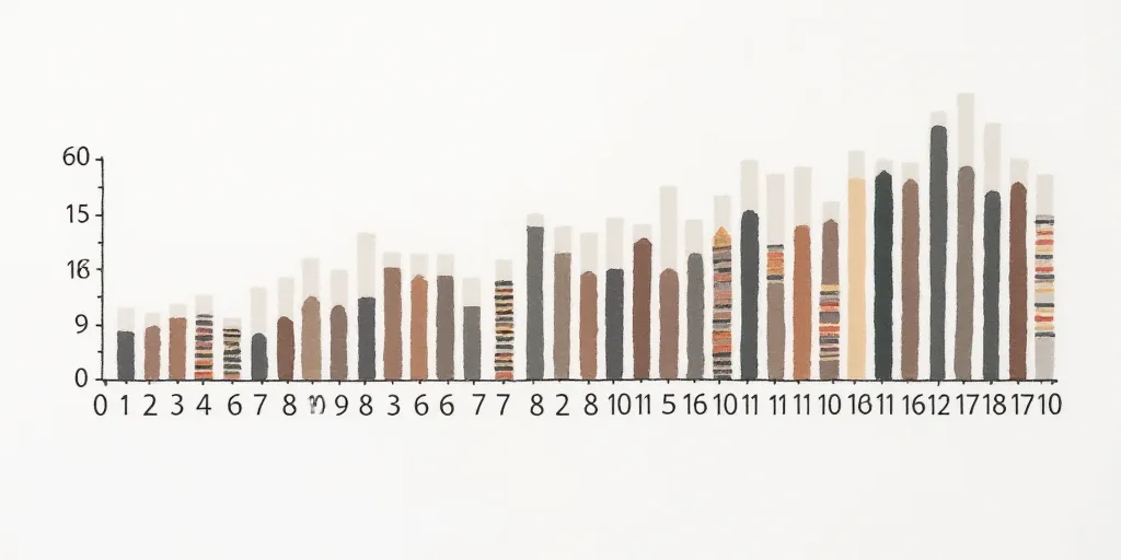 a bar chart with a number of different types of items in it and a bar chart with numbers of items in