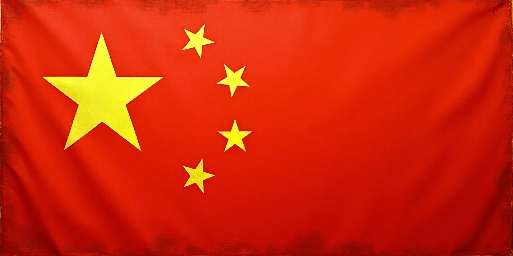 a close up of a flag with a red background and a yellow one with white stars on it and a red one wit