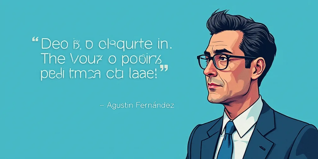 a man in a suit and glasses with a blue background and a quote from the author, fausto prettiin mund