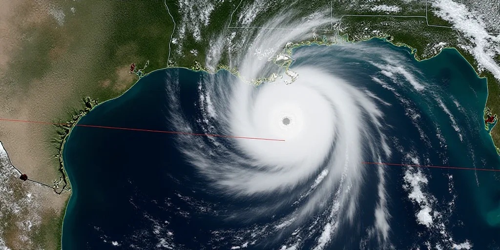 a satellite image of a hurricane with a line of red and blue lines in the center of the image, Dave