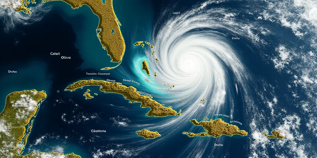 a satellite image of a tropical storm with a map of the area and the names of the areas marked, Cefe
