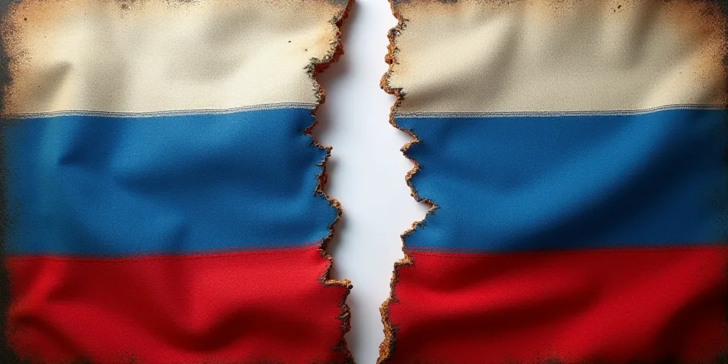 two flags are shown with one torn apart and the other torn apart with a torn piece of fabric in the