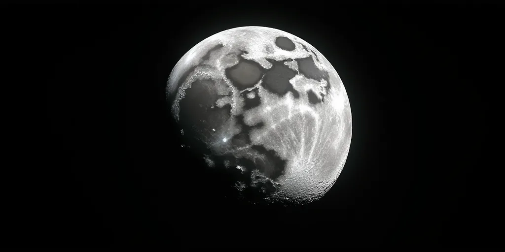 a close up of the moon with a black background and a white border around it, with a black background