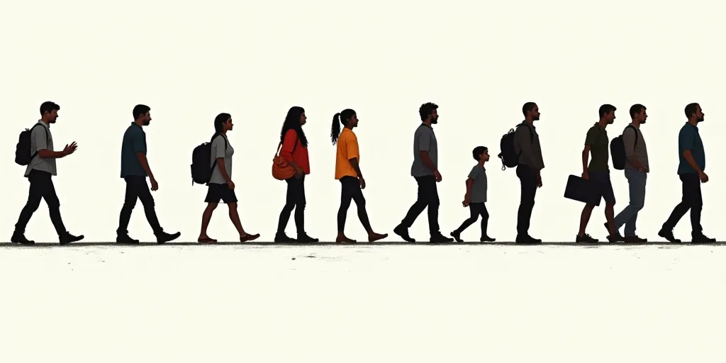 a diagram of a number of people in a line with the words merales es estado con la tasa, Aquirax Uno,