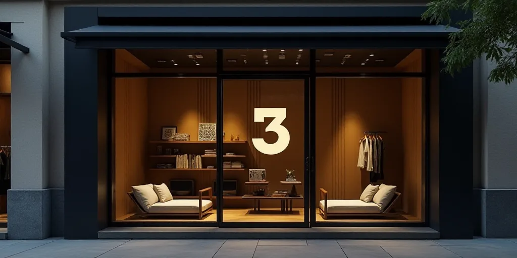 a logo for a company that sells accessories and accessories for sale in the store's storefront windo