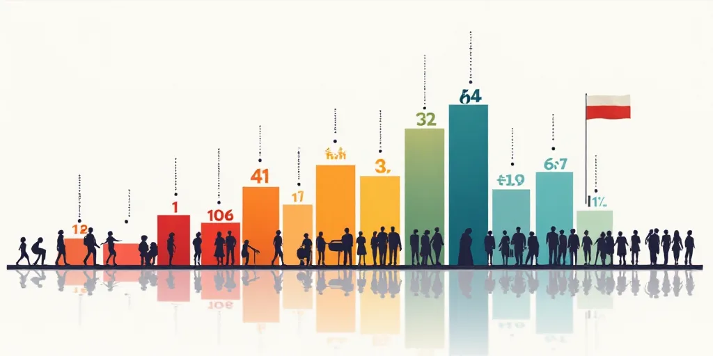 a bar graph showing the number of people in different countries in the world, and the percentage of