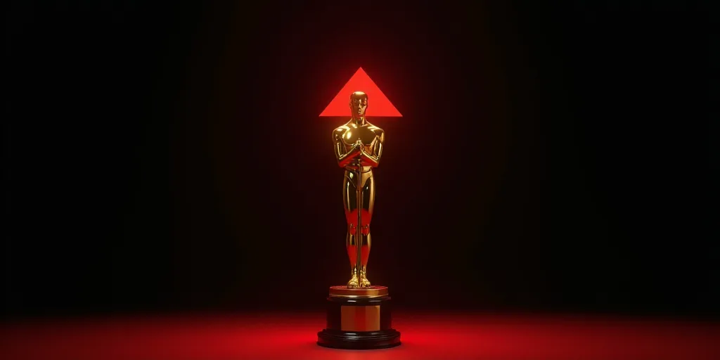 a golden statue with a red arrow pointing to it and a black background with a red arrow pointing to